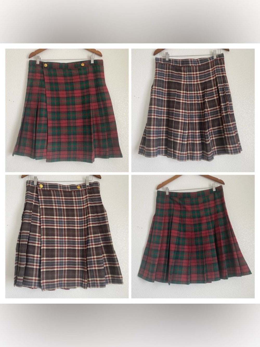 Lot of 2 NWT Windlass traditional highland utility kilt, brown & red, M